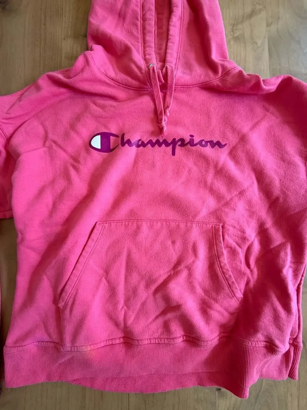 Champion GF536 Hot Pink Script Logo Hoodie Sweatsuit Women's Size Large